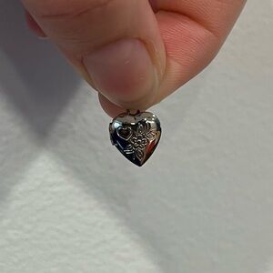 Silver heart locket